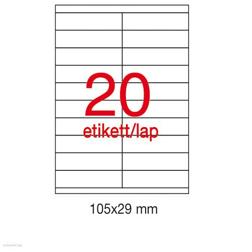 Etikett A1299 105 x 29 mm 100 ív Apli