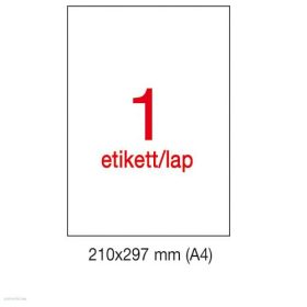 Etikett A1788 297 x 210 mm 500 ív Apli
