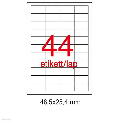 Etikett A10558 25,4 x 48,5 mm 500 ív Apli