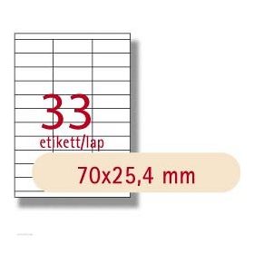 Etikett A10559 25,4 x 70 mm 500 ív Apli