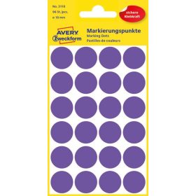 Etikett öntapadó 18mm 96 jelölőpont Avery lila