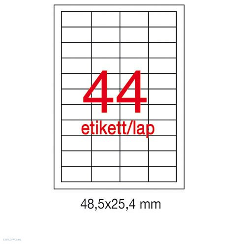 Etikett A1285 25,4 x 48,5 mm 100 ív LCA3129 Apli