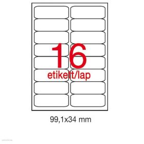 Etikett A2418 99,1 x 34,2 mm 100 ív kerekített sarkú