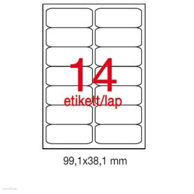 Etikett A2419 99,1 x 38,1 mm 100 ív kerekített sarkú