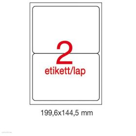   Etikett A2423 199,6 x 144,5 mm 100 ív kerekített sarkú Apli
