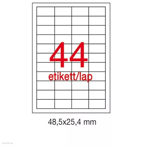 Etikett LCA10825 48,5 x 25,4 mm 25 ív Apli