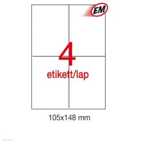 Etikett LCA10827 105 x 148 mm 25 ív Apli