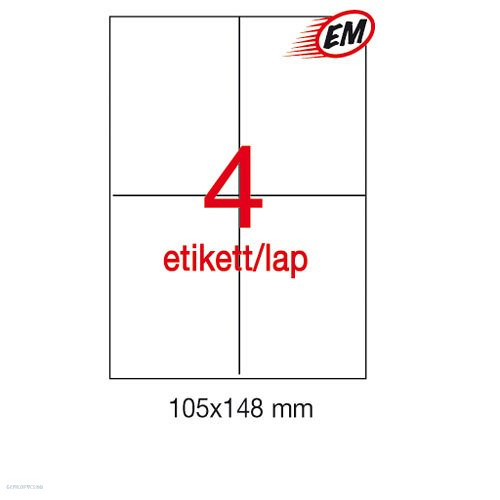 Etikett LCA10827 105 x 148 mm 25 ív Apli