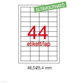   Etikett LCA03054 48,5 x 25,4 mm eltávolítható 4400 db/csomag