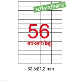   Etikett LCA03055 52,5 x 21,2 mm eltávolítható 5600 db/csomag