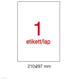   Etikett LCA1228 210 x 297 mm fehér vízálló 20 db/csomag 20 ív