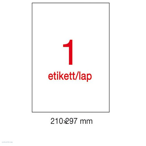 Etikett LCA1228 210 x 297 mm fehér vízálló 20 db/csomag 20 ív