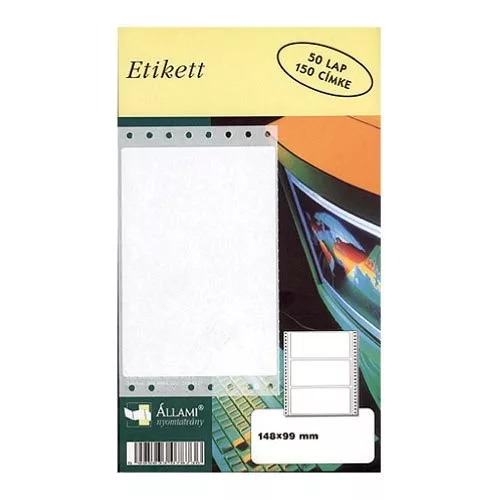 Etikett 107 x 36,1 mm/1 8 címke/ív 500 ív/doboz