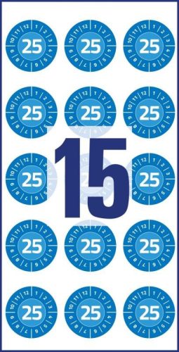 Etikett címke eltávolíthatatlan plakettek NoPeelTM 2025 év-hónapokkal 20 mm 6945 Avery sárga