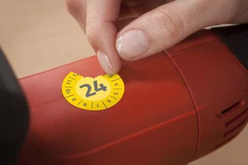 Etikett címke eltávolíthatatlan plakettek NoPeelTM 2024 év-hónapokkal 20 mm 6945 Avery sárga