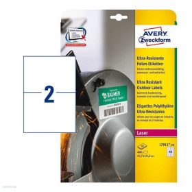   Etikett címke ultra ellenálló címke 210 x 148 mm 10 ív Avery