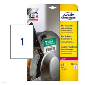   Etikett címke ultra ellenálló címke 210 x 297 mm 40 ív Avery L7917-40