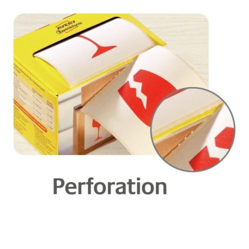 Etikett címke piktogram "A nyíllal megegyező irányba állítandó!" 74 x 100 mm Avery 7250