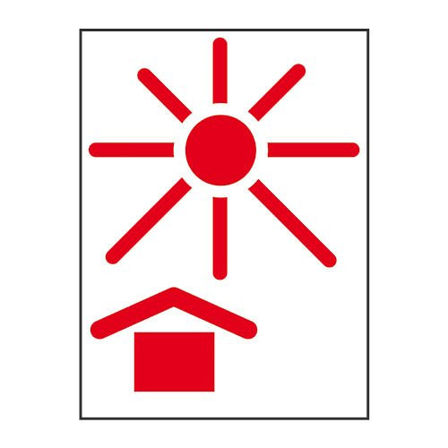 Etikett címke piktogram "Hűvős helyen tartandó!" 74 x 100 mm Avery 7253