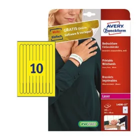   Etikett nyomtatható karszalag 265x18mmAvery 100db/dob sárga