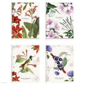   Spirálfüzet Shkolyaryk Secret Garden, A/4+, kockás, 80 lap, 70 g