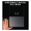 Etikett címke antimikrobiális L8012-10 210x148mm átlátszó 10 ív