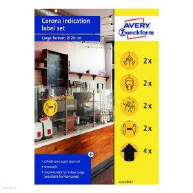   Információs címke szett, koronavírus 5 minta, 12 db, 20cm sárga