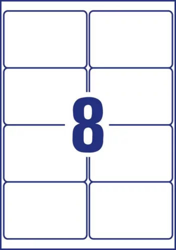 Etikett fóliacímke antimikrobiális visszaszedhető 99,1x67,7 mm Avery 10ív fehér