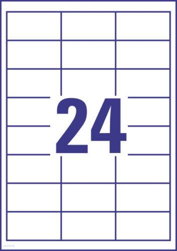 Etikett címke univerzális 3658-10 fehér 64,6x33,8mm 10ív Avery