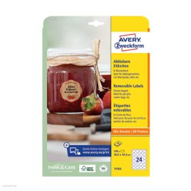   Etikett címe univerzális 5084 visszaszedhető virág formájú fehér 40mm 10ív Avery