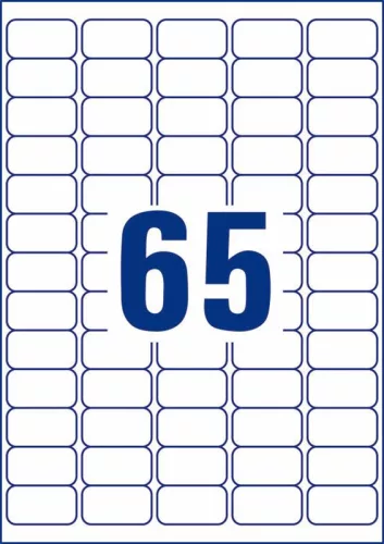 Etikett címke B7651-50 ultra ellenálló 38x21mm 50ív fehér Avery fehér