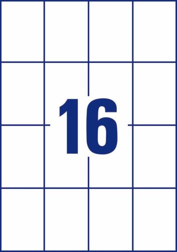 Etikett címke B5274-50 ultra ellenálló 52x74mm 50ív fehér Avery fehér