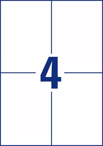 Etikett címke B3483-50 ultra ellenálló 105x148mm 50ív fehér Avery fehér