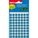 Etikett 8mm kör kézzel írható 288 etikett/csomag APLI kék