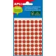 Etikett 8mm kör kézzel írható 288 etikett/csomag APLI piros