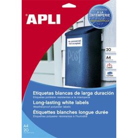   Etikett LCA15092 30mm kör poliészter időjárásálló fehér 20ív APLI