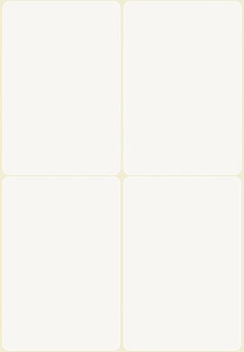 Etikett címke, visszaszedhető, textil, 80 x 54 mm, fehér, 51063 Avery