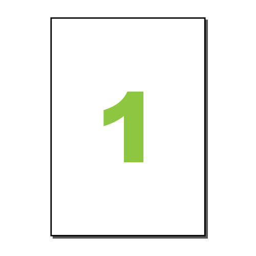 Etikett címke univerzális, Q-Connect KF15568, 210 x 297 mm, 200 lap, fehér