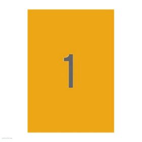 Etikett 210x297mm, neon narancs 10ív APLI