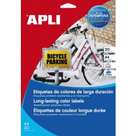   Etikett 210x297mm LCA12877 időjárásálló poliészter 20ív Apli