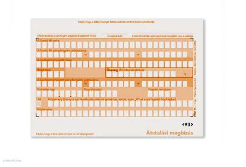 Átutalási megbízás leporellós 180 mm x 12"/2 pld/800 ív PFNY11