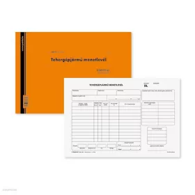   Tehergépkocsi menetlevél 100 lap A/4 D.Gépj.21/új Pátria