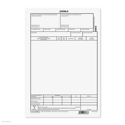 Számla A/4 5 pld. álló B.10-01/V/S S Pátria