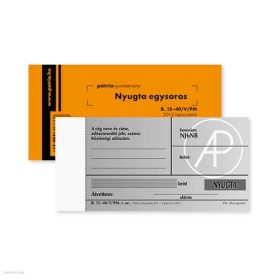 Nyugta 1soros 50 x 2 lap B.15-40/V N Pátria