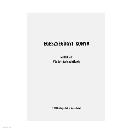 Egészségügyi könyv 123x170mm C.3341-49/UJ