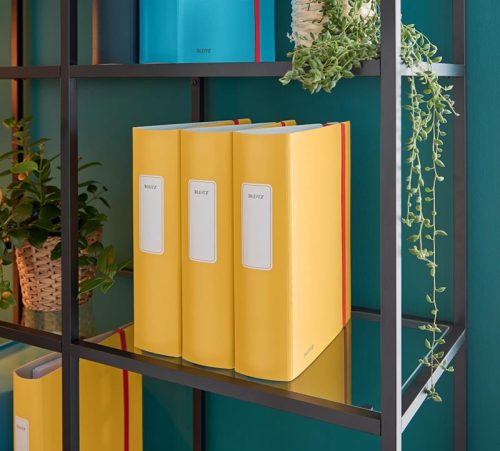 Iratrendező A/4 8cm LEITZ COSY Active polifoam meleg sárga