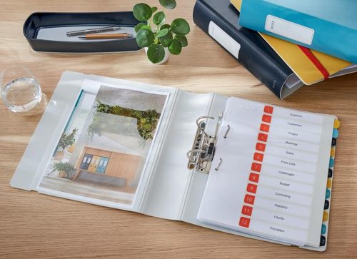 Iratrendező A/4 8cm LEITZ COSY Active polifoam meleg sárga