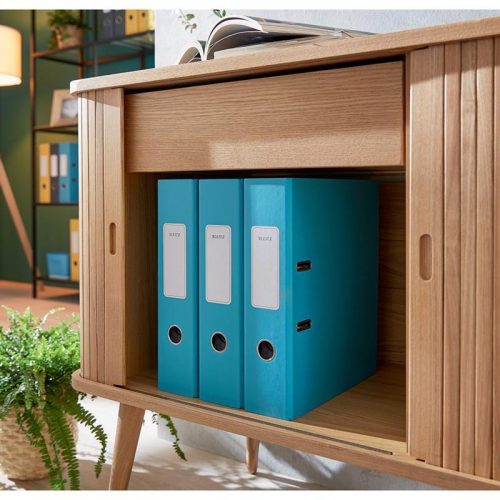 Iratrendező A/4 8cm LEITZ COSY Soft touch karton 180° nyugodt kék