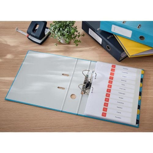 Iratrendező A/4 8cm LEITZ COSY Soft touch karton 180° nyugodt kék