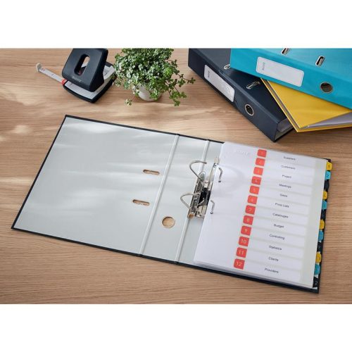 Iratrendező A/4 8cm LEITZ COSY Soft touch karton 180° bársony szürke